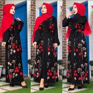 Floral Abaya Turkish Kaftan